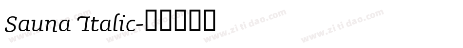 Sauna Italic字体转换